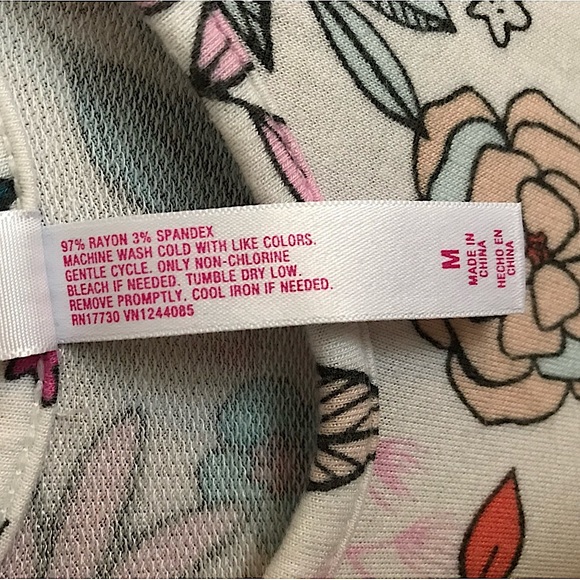 NWOT XHILARATION Floral Romper Sleepwear Loungewear PJs Size Medium - Picture 5 of 15